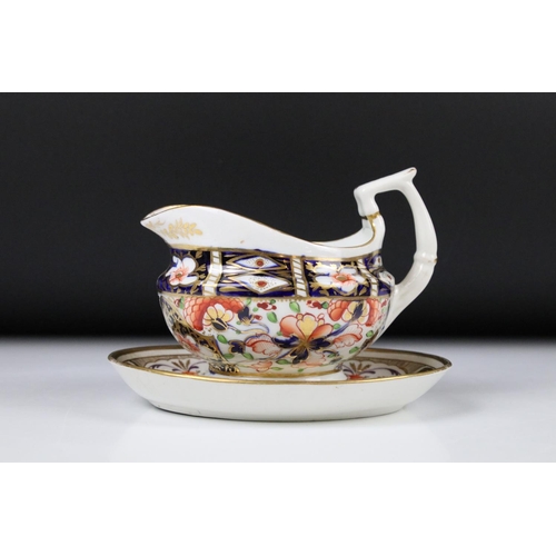 70 - Royal Crown Derby twin handled urn, together with other richly decorated English porcelain