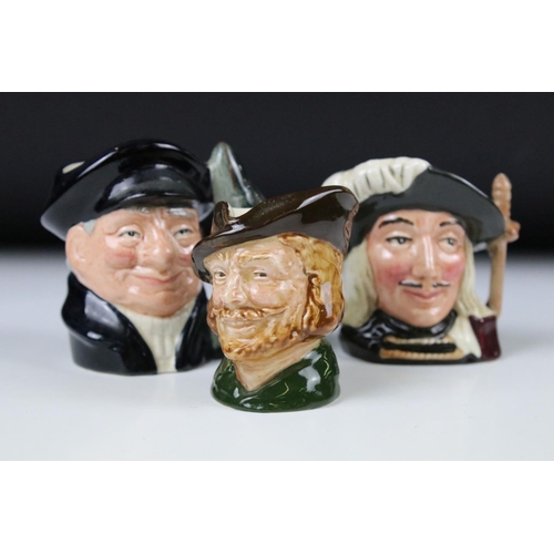 75 - Collection of Thirty One Royal Doulton Small Character Jugs including Old Charley x 2, Aramis, Athos... 