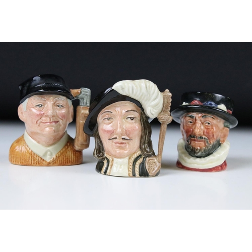 75 - Collection of Thirty One Royal Doulton Small Character Jugs including Old Charley x 2, Aramis, Athos... 