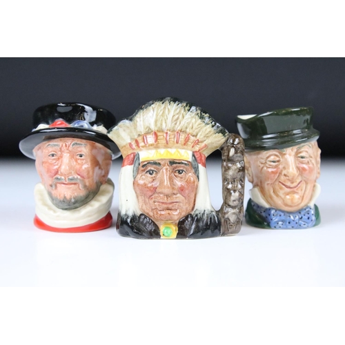 75 - Collection of Thirty One Royal Doulton Small Character Jugs including Old Charley x 2, Aramis, Athos... 