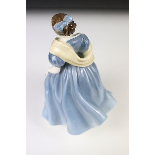 89 - Nine Royal Doulton figures to include: HN3266 'Diana', signed 'Michael Doulton 19 July 1990', HN2229... 