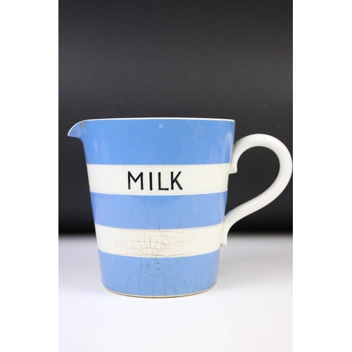 99 - T G Green & Company ' Cornish Ware ' quart milk jug, crazed, height approx. 15cm, a restyled Cornish... 