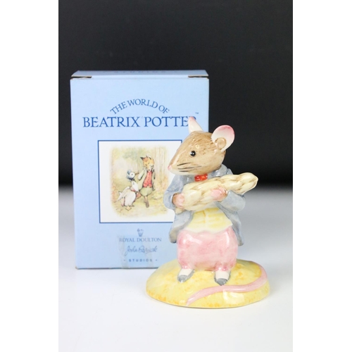 114 - Nine Royal Doulton John Beswick Beatrix Potter figures, comprising: 'Mrs Rabbit', 'Timmy Willie Fetc... 