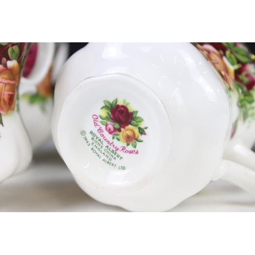 115 - Royal Albert ' Old Country Roses ' pattern coffee service for six, to include coffee pot & cover, 6 ... 