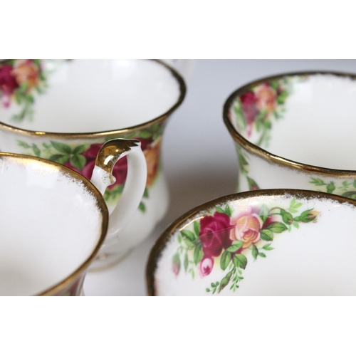 115 - Royal Albert ' Old Country Roses ' pattern coffee service for six, to include coffee pot & cover, 6 ... 