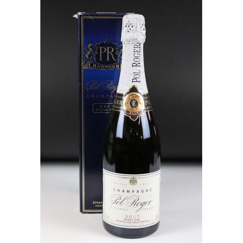 357 - Boxed Bottle Pol Roger Champagne, Boxed Bottle Graham's Finest Reserve Porto together with Three Bot... 