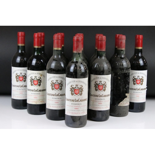 366 - Wine - 1989 Chateau La Cabanne Pomerol x 16 (16 bottles)