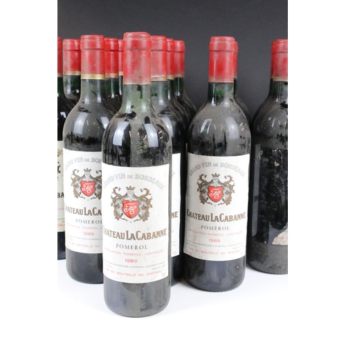 366 - Wine - 1989 Chateau La Cabanne Pomerol x 16 (16 bottles)