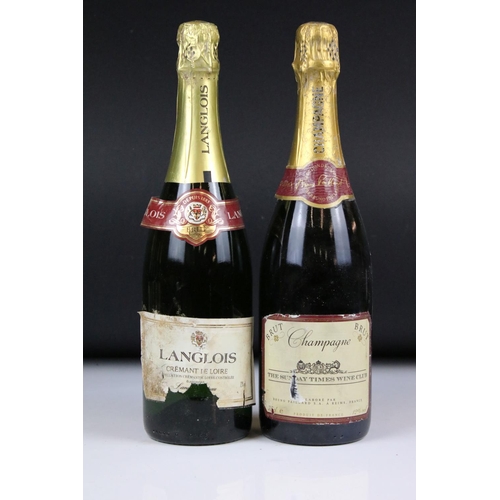 381 - Champagne - Cremant de Bourgogne x 5, Sunday Times Wine Club x 1, 2001 Prince de Dulphey x 3 & four ... 