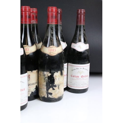 384 - Wine - 1996 Domaine Jean-Claude Belland Corton Greves Grand Cru x 8 (1 label missing) & 1993 Domaine... 