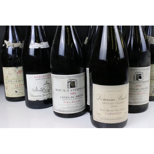 385 - Wine - 2010 Domain Jean Fournier Marsannay x 4, 1993 Roux-Laithwaite Cotes-Du-Rhone x 6, 1997 Domain... 