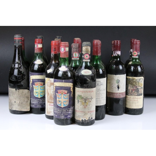 389 - Wine - 1995 Castillo de Valdestrada x 2 & Italian red wines x 17, circa 1970s (19 bottles)