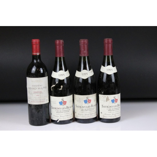 399 - Wine - 1995 Chateau Grand Mayne Bordeaux x 6, & 1995 Domaine Girard-Vollot Sauvigny-Les-Baunes, Prem... 