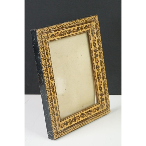 143 - Tunbridge ware style Picture / Photograph Frame with easel back, 19cm x 16cm