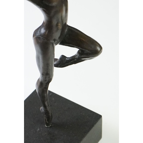 145 - Bronze Figure of a Ballet Dancer mounted on a square plinth, numbered 6/10 (underneath foot), 33cm h... 