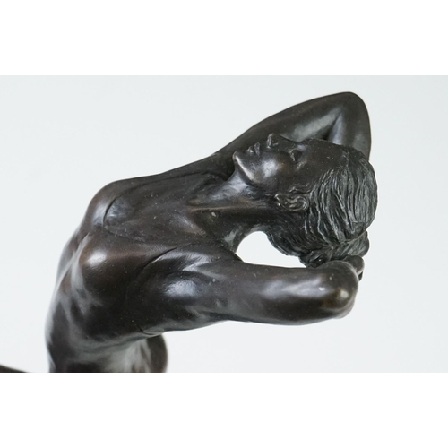145 - Bronze Figure of a Ballet Dancer mounted on a square plinth, numbered 6/10 (underneath foot), 33cm h... 
