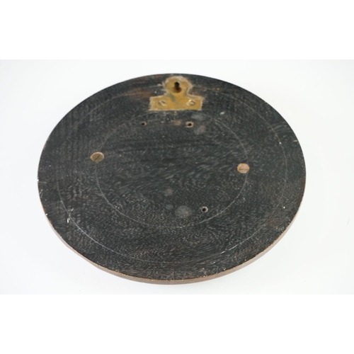 170 - Bronze Circular Plaque depicting the Laughing Cavalier in relief, 22cm diameter mounted on a wooden ... 