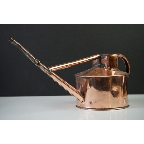 195 - Copper Watering Can, 37cm long