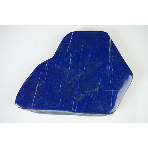 207 - A large polished Lapis lazuli stone.