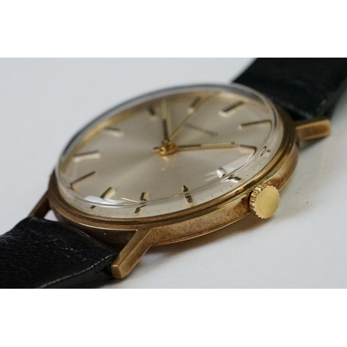 235A - A Gents 9ct gold cased Garrard wristwatch in original display case.