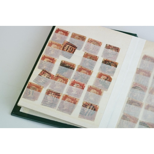 220 - A small stamp stock album complete with contents to include a Queen Victoria penny black and over 10... 