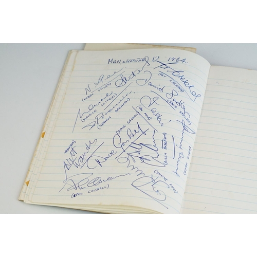 252 - Football, Cricket & Motorsport autographs - Collection of signed notebook pages and autograph book p... 