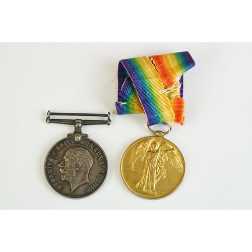 262 - A British World War One full size medal pair to include the Great War of civilisation Victory medal ... 