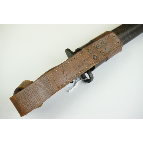 270 - A British World War One 1907 pattern bayonet maker marked for Wilkinson, complete with scabbard.