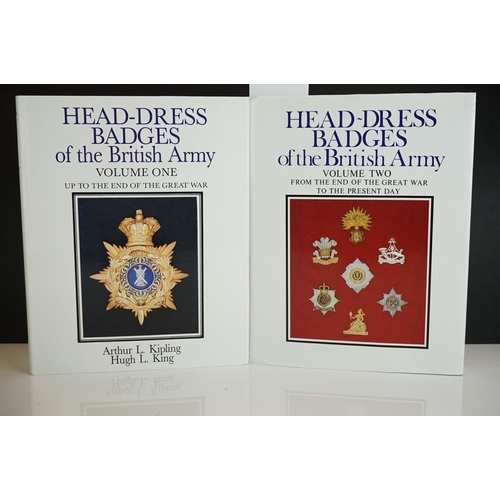 273 - A group of military collectables to include Head Dress Badges of the British Army books in two volum... 