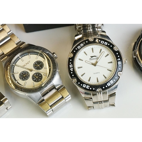 279 - A small collection of mixed wristwatches to include Sekonda and Casio examples.