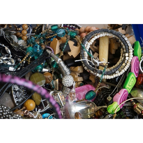 286 - A large collection of mainly contemporary costume jewellery.