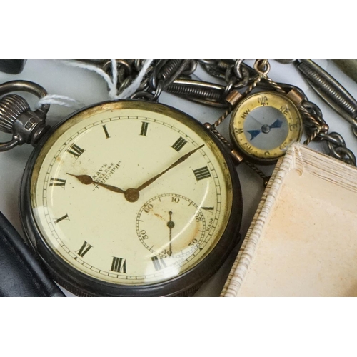 287 - A small collection of vintage watches to include Roamer and Oriosa examples together with a pocket w... 