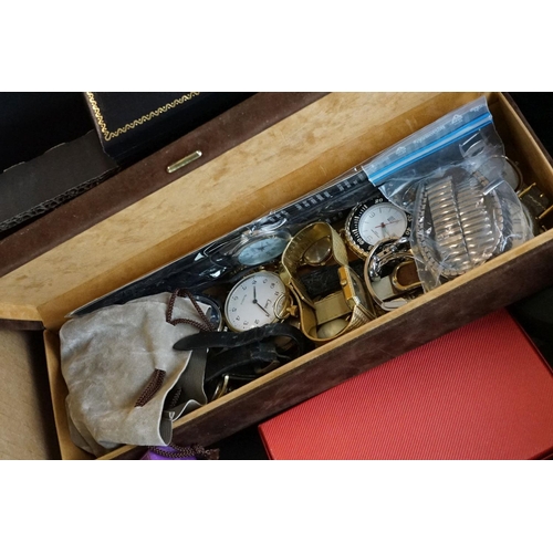 295 - A large collection of vintage and contemporary costume jewellery to include gem set and silver examp... 