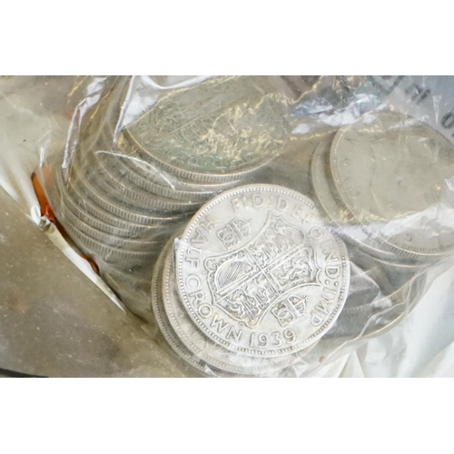 298 - A large collection of mainly British pre decimal coins to include any pre 1947 silver examples toget... 