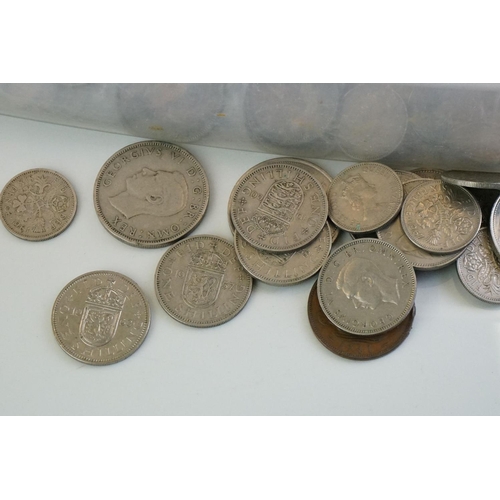 298 - A large collection of mainly British pre decimal coins to include any pre 1947 silver examples toget... 