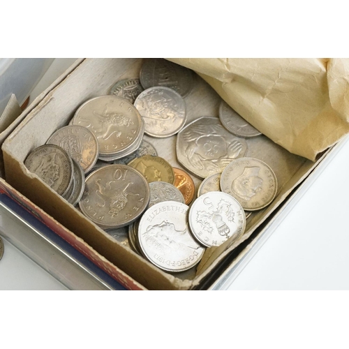 298 - A large collection of mainly British pre decimal coins to include any pre 1947 silver examples toget... 