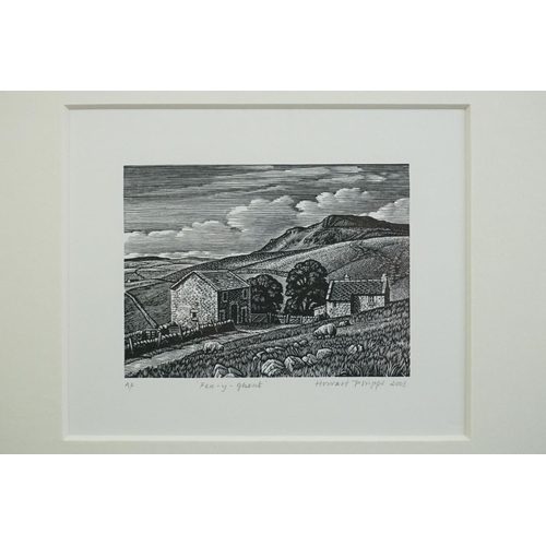 468 - Howard Phipps RWA, SWE (b.1954) Artists Proof  Engraving titled ' Pen-y-Gwent ' and dated 2003, 7.5c... 