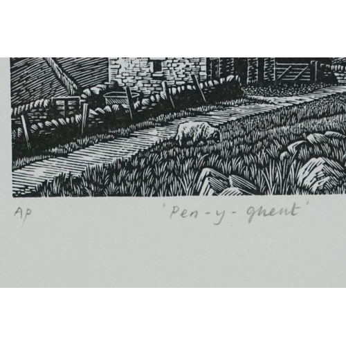 468 - Howard Phipps RWA, SWE (b.1954) Artists Proof  Engraving titled ' Pen-y-Gwent ' and dated 2003, 7.5c... 