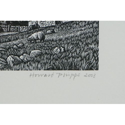 468 - Howard Phipps RWA, SWE (b.1954) Artists Proof  Engraving titled ' Pen-y-Gwent ' and dated 2003, 7.5c... 