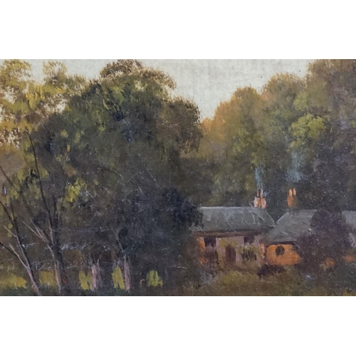 479 - D Haynes, Late 19th / Early 20th century Landscape Oil Painting on Canvas, signed lower right, 30cm ... 