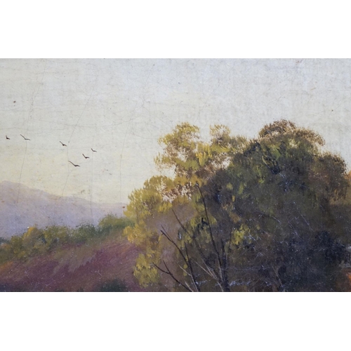 479 - D Haynes, Late 19th / Early 20th century Landscape Oil Painting on Canvas, signed lower right, 30cm ... 