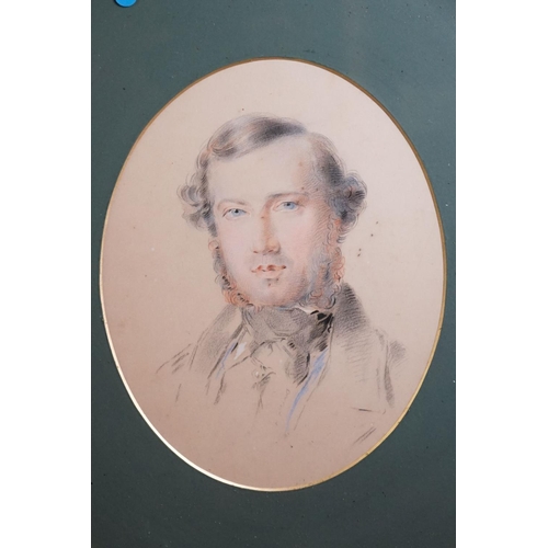 492 - 19th century English School, portrait of a gentleman, oval, & another of a similar subject by the sa... 