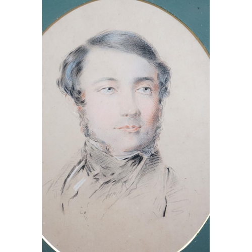 492 - 19th century English School, portrait of a gentleman, oval, & another of a similar subject by the sa... 