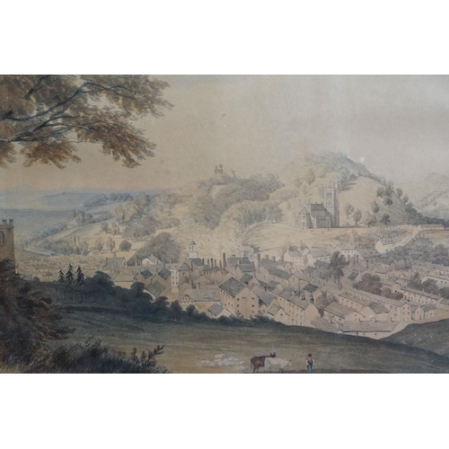 495 - W Poole (19th century) Continental scene, enscribed verso ' View taken from Han Groft '(?) watercolo... 