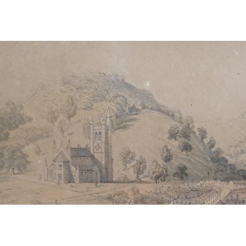 495 - W Poole (19th century) Continental scene, enscribed verso ' View taken from Han Groft '(?) watercolo... 