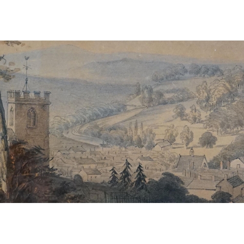 495 - W Poole (19th century) Continental scene, enscribed verso ' View taken from Han Groft '(?) watercolo... 