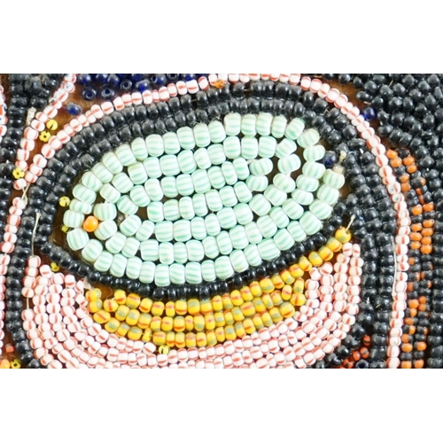 501 - Chief Jimoh Buraimoh (Nigerian b.1943), Coloured Oil and Bead Work on Board of Two Figures, signed u... 