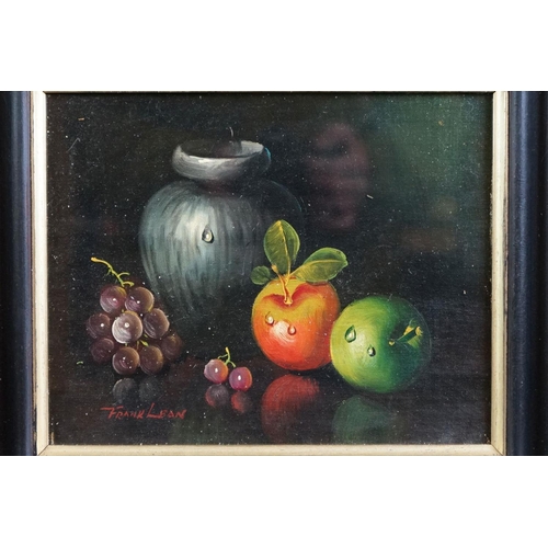 511 - Oil painting, still life, signed, 19cm x 24cm