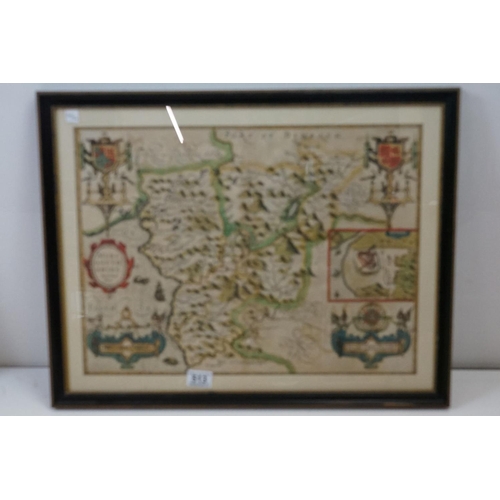 513 - Merionethshire - Speed (John), described George Humble, circa 1627, hand coloured, engraved map, lar... 