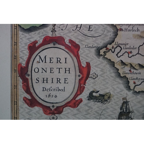 513 - Merionethshire - Speed (John), described George Humble, circa 1627, hand coloured, engraved map, lar... 